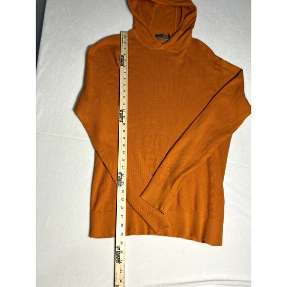 Vince Men's Orange Waffle Knit Thermal Pullover Size XL - Picture 5 of 8